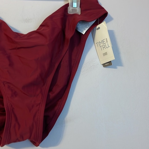 Time and Tru Berry Glow Cheeky Bikini Bottoms size L (12-14) Maroon - Picture 4 of 14